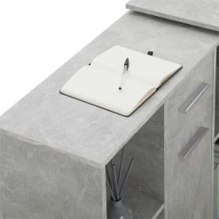 IDIMEX Eckschreibtisch CARMEN Mit Regalteil, Betonoptik -Günstiges Schränke Geschäft 14705 2 N2