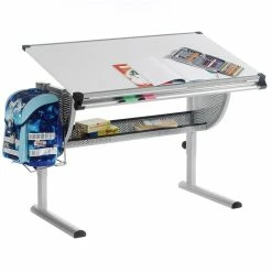 Günstiges Schränke Geschäft 11 IDIMEX Kinderschreibtisch MADS, Höhenverstellbar In Weiß