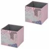 IDIMEX Stoffbox FLOWER PINK-2 Im 2er Set In Rosa