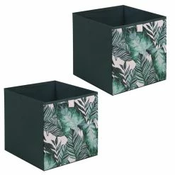IDIMEX Stoffbox JUNGLE Faltbar 2er Pack