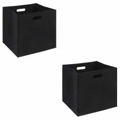 IDIMEX Stoffbox FELT Im 2er Set In Schwarz