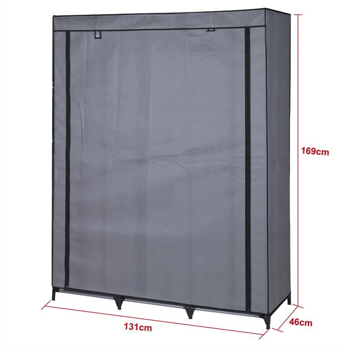 IDIMEX Stoffkleiderschrank STEVEN, 1 Kleiderstange, 9 Regale 3 IDIMEX Stoffkleiderschrank STEVEN, 1 Kleiderstange, 9 Regale – Bild 3