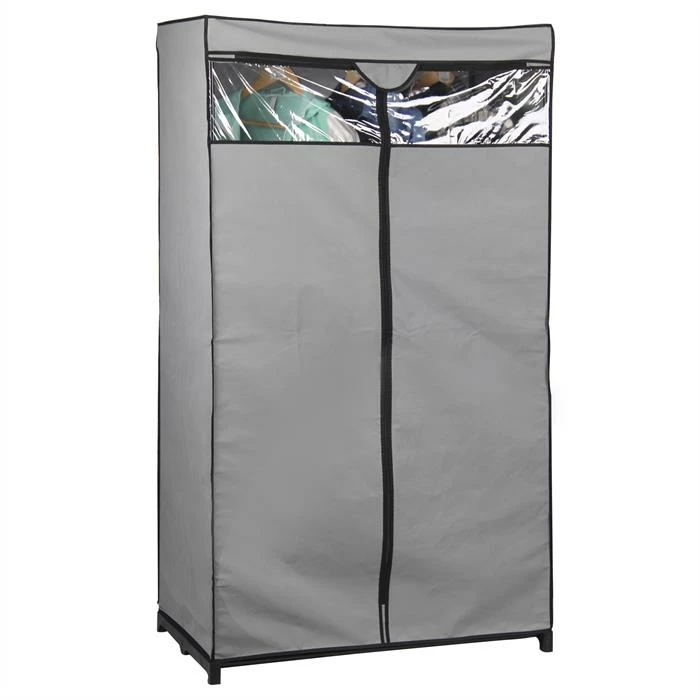 IDIMEX Stoffkleiderschrank DAMARIS In Grau 2 IDIMEX Stoffkleiderschrank DAMARIS In Grau – Bild 2