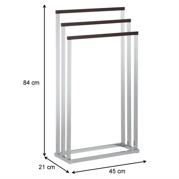 IDIMEX Handtuchhalter EDOARDO Mit 3 Handtuchstangen In Nussbaum 6 IDIMEX Handtuchhalter EDOARDO Mit 3 Handtuchstangen In Nussbaum – Bild 6