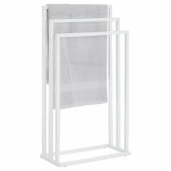 IDIMEX Handtuchhalter KUNO Weiß Mit 3 Handtuchstangen