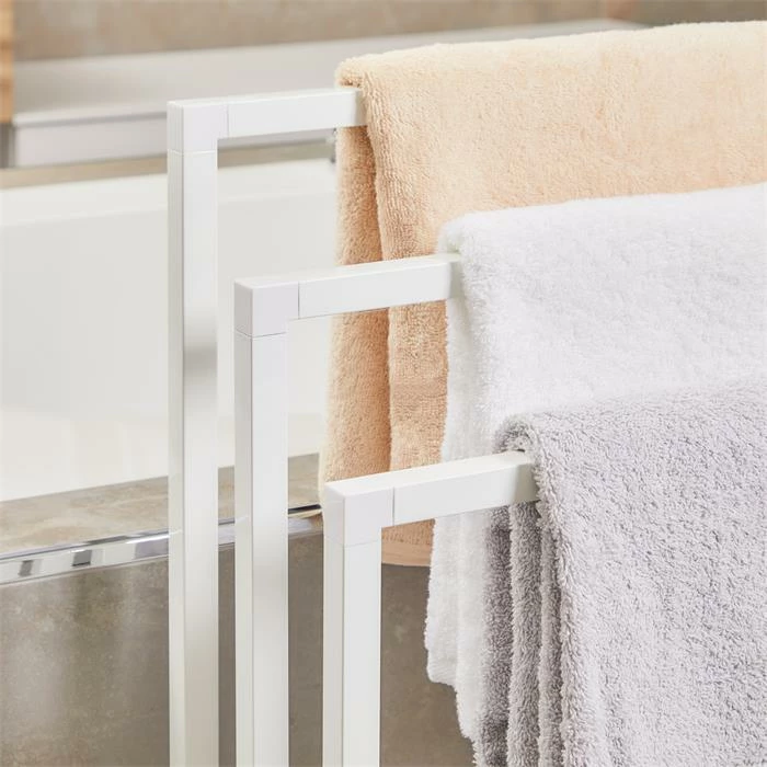 IDIMEX Handtuchhalter KUNO Weiß Mit 3 Handtuchstangen 6 IDIMEX Handtuchhalter KUNO Weiß Mit 3 Handtuchstangen – Bild 6