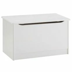 IDIMEX Spielzeugtruhe HANNAH Mit Klemmschutz In Weiß