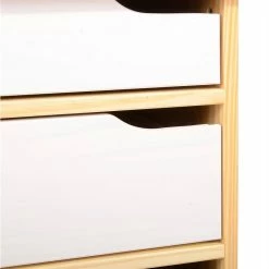 IDIMEX Schreibtisch HUGO In Kiefer Massiv In Natur/weiß Mit 5 Schubladen -Günstiges Schränke Geschäft 7211 3