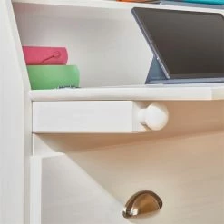 IDIMEX Sekretär GOMES Mit 3 Schubladen Und 2 Fächer Aus Kiefer Weiß -Günstiges Schränke Geschäft 7270 AC5