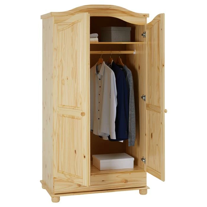 IDIMEX Kleiderschrank BERGEN Mit 2 Türen, Kiefer Natur 3 IDIMEX Kleiderschrank BERGEN Mit 2 Türen, Kiefer Natur – Bild 3