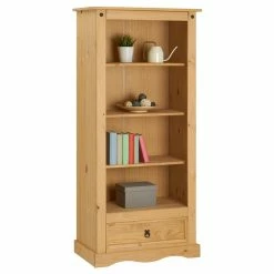 IDIMEX Bücherschrank TEQUILA, Kiefer Massiv Braun, Mexiko