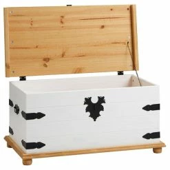 IDIMEX Truhe TEQUILA, Kiefer Massiv Weiß/braun, Mexiko -Günstiges Schränke Geschäft 81241 2