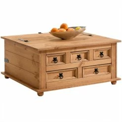 IDIMEX Truhentisch TEQUILA, Kiefer Massiv, Mexiko