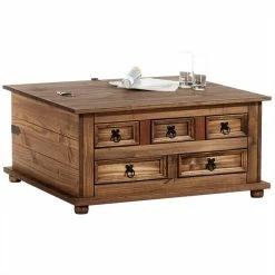 IDIMEX Truhentisch TEQUILA, Kiefer Massiv Braun, Mexiko