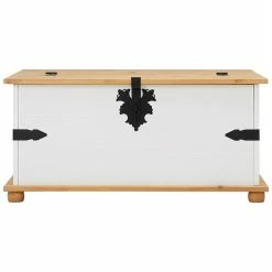 IDIMEX Truhentisch TEQUILA, Kiefer Massiv Weiß/braun, Mexiko -Günstiges Schränke Geschäft 81382 2 N1