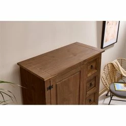 IDIMEX Brotschrank TEQUILA,Kiefer Massiv Braun, Mexiko Stil -Günstiges Schränke Geschäft 81428 A5