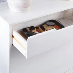 IDIMEX Schuhkipper BASIL Mit 2 Kipper Und 1 Schublade In Weiß, Kiefer Massiv -Günstiges Schränke Geschäft 84007 A0 7N