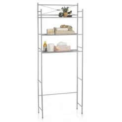 CARO-Möbel Toiletten Waschmaschinen Regal MARSA Mit 3 Ablagen In Grau -Günstiges Schränke Geschäft 93000 2