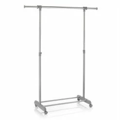 CARO-Möbel Rollgarderobe SALA In Grau, Verstellbar