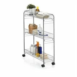 CARO-Möbel Rollwagen ZETA Verchromt Mit 3 Ablagen 5 CARO-Möbel Rollwagen ZETA Verchromt Mit 3 Ablagen -Günstiges Schränke Geschäft 93977 2