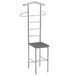 CARO-Möbel Herrendiener JIVO In Grau Mit Metallgestell