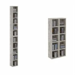 CARO-Möbel CD / DVD Regal CHART Mit 10 Fächern In Betonoptik