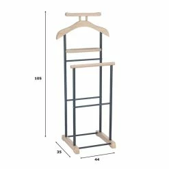 CARO-Möbel Herrendiener MEDINA In Sonoma Eiche/schwarz -Günstiges Schränke Geschäft 94132 2