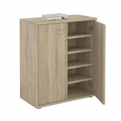 CARO-Möbel Schuhschrank LENNIS 2 Türen In Sonoma Eiche