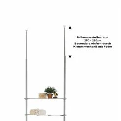 CARO-Möbel Teleskop-Duschregal DUNJA Mit 3 Ablagen Und 1 Korb -Günstiges Schränke Geschäft 94514 2