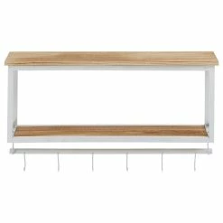 CARO-Möbel Wandgarderobe ARMANDO Weiß/braun -Günstiges Schränke Geschäft 94576 1 N