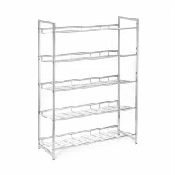 CARO-Möbel Schuhregal VALERIO Metall Verchromt, 5 Ablagen -Günstiges Schränke Geschäft 94691 2