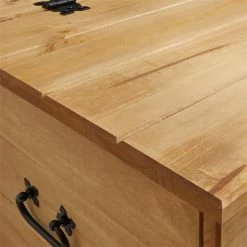 CARO-Möbel Aufbewahrungstruhe SALSA Im Mexiko Stil, Kiefer Massiv Gebeizt Und Gewachst -Günstiges Schränke Geschäft 94841 5