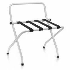 CARO-Möbel Kofferständer SUITE In Weiß Klappbar Mit Wandschutz