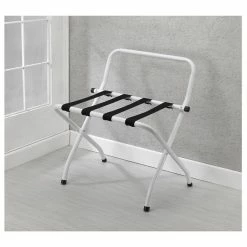 CARO-Möbel Kofferständer SUITE In Weiß Klappbar Mit Wandschutz -Günstiges Schränke Geschäft 94844 2