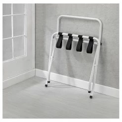 CARO-Möbel Kofferständer SUITE In Weiß Klappbar Mit Wandschutz -Günstiges Schränke Geschäft 94844 3