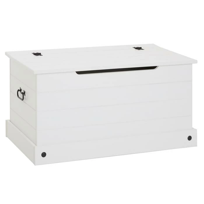 CARO-Möbel Mexico Truhe Kiefer Massiv In Weiß 1 CARO-Möbel Mexico Truhe Kiefer Massiv In Weiß