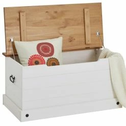 CARO-Möbel Aufbewahrungstruhe CAMPO Im Mexiko Stil, Kiefer Massiv In Weiß/braun 8 CARO-Möbel Aufbewahrungstruhe CAMPO Im Mexiko Stil, Kiefer Massiv In Weiß/braun -Günstiges Schränke Geschäft 94867 2