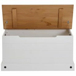 CARO-Möbel Aufbewahrungstruhe CAMPO Im Mexiko Stil, Kiefer Massiv In Weiß/braun 9 CARO-Möbel Aufbewahrungstruhe CAMPO Im Mexiko Stil, Kiefer Massiv In Weiß/braun -Günstiges Schränke Geschäft 94867 3