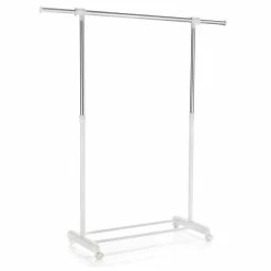 CARO-Möbel Rollgarderobe SALA In Weiß, Verstellbar
