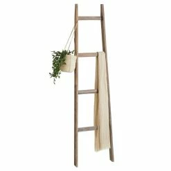 CARO-Möbel Leiterregal ESCALA In Dunkelbraun