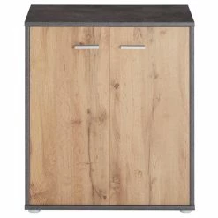 CARO-Möbel Schuhschrank LENNIS 2 Türen In Beton Dunkel/Wotan Eiche 8 CARO-Möbel Schuhschrank LENNIS 2 Türen In Beton Dunkel/Wotan Eiche -Günstiges Schränke Geschäft 95451 1 N